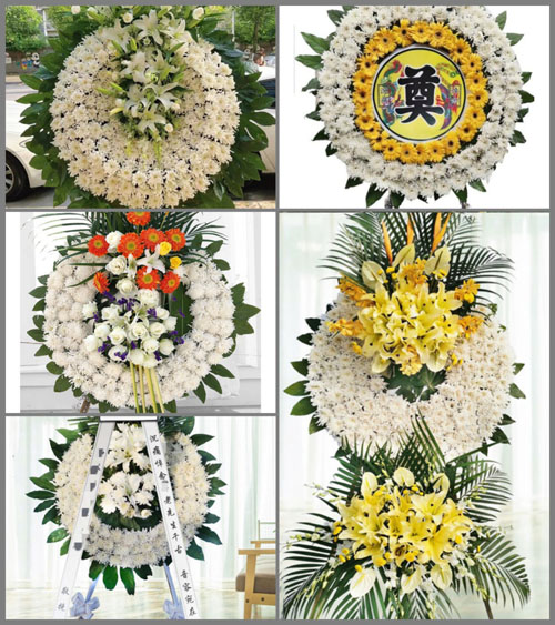 湖北黄冈市黄梅县蔡山镇张垸村花圈速递